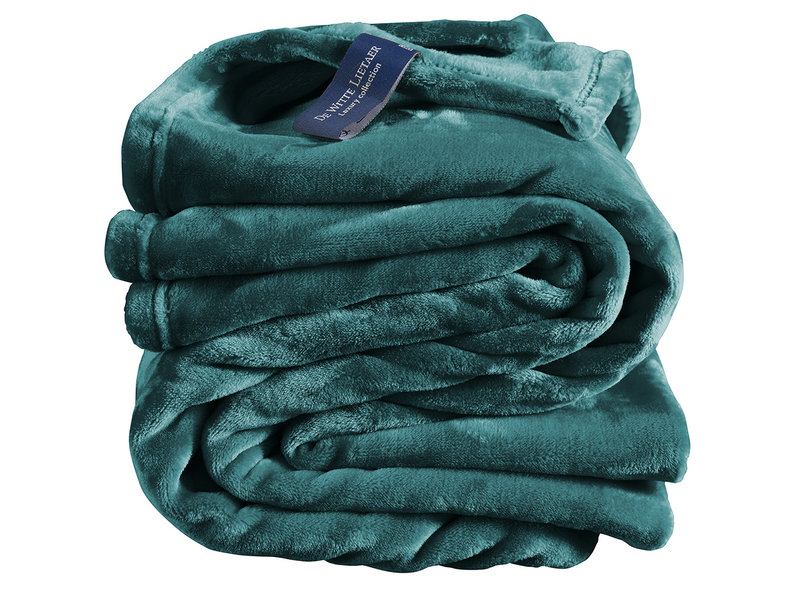 De Witte Lietaer Fleece plaid Cosy - 150 x 200 cm - lake green