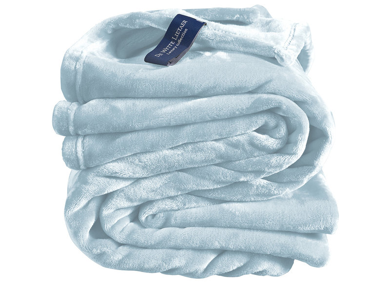 De Witte Lietaer Fleece plaid Cosy - 150 x 200 cm - Ice blue