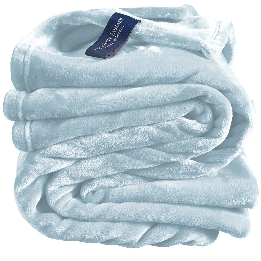 Wat is er mis native Elementair De Witte Lietaer Fleece throw Cozy 150x200 ice blue 100% polyester -  SimbaShop.nl