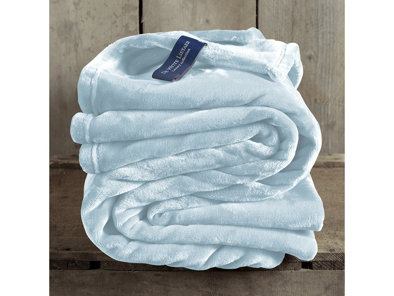 De Witte Lietaer Fleece plaid Cosy - 150 x 200 cm - Ice blue