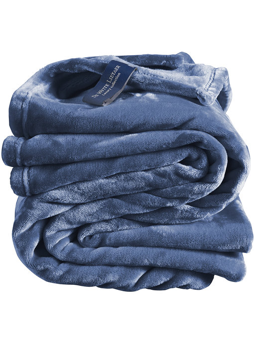 De Witte Lietaer Fleece deken Blue Indigo 150 x 200 cm