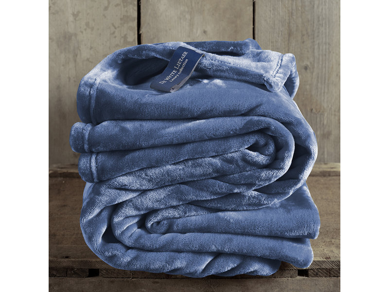 De Witte Lietaer Fleece plaid Cosy - 150 x 200 cm - Blue indigo