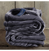 De Witte Lietaer  Fleece plaid Cosy - 150 x 200 cm - Blue graphite