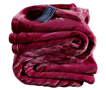 De Witte Lietaer Fleece deken Beet Red 150 x 200 cm