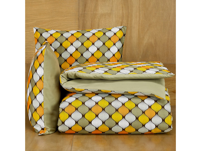 De Witte Lietaer Housse de couette Coton Satin Amande - Taille de l'hôtel - 260 x 240 cm - Vert