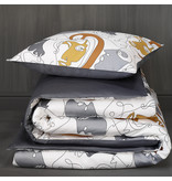 De Witte Lietaer Duvet cover Cotton Satin Anastasia - Single - 140 x 200/220 cm - Gray