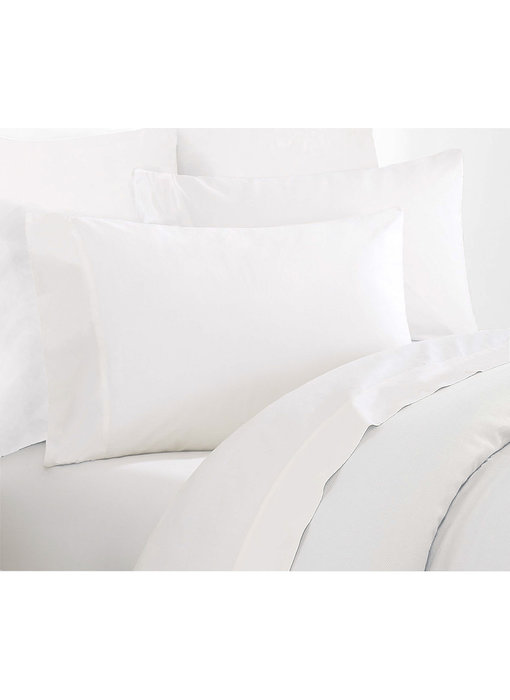 De Witte Lietaer Sheet set double Willow 260x275 + 60x70 (2) White 100% cotton, flannel