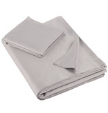 De Witte Lietaer Ensemble de draps Olivia - Simple - 180 x 280 cm - Gris - Coton satiné