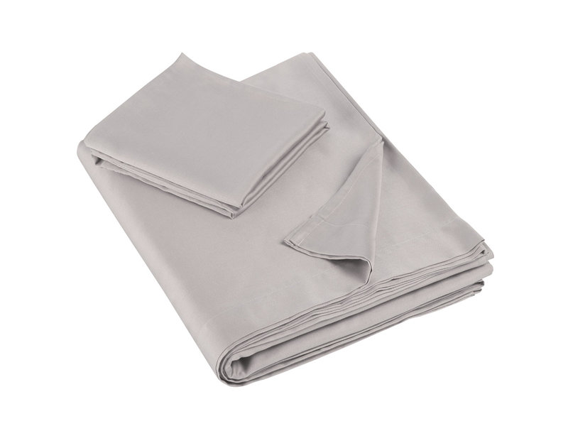 De Witte Lietaer Ensemble de draps Olivia - Simple - 180 x 280 cm - Gris - Coton satiné