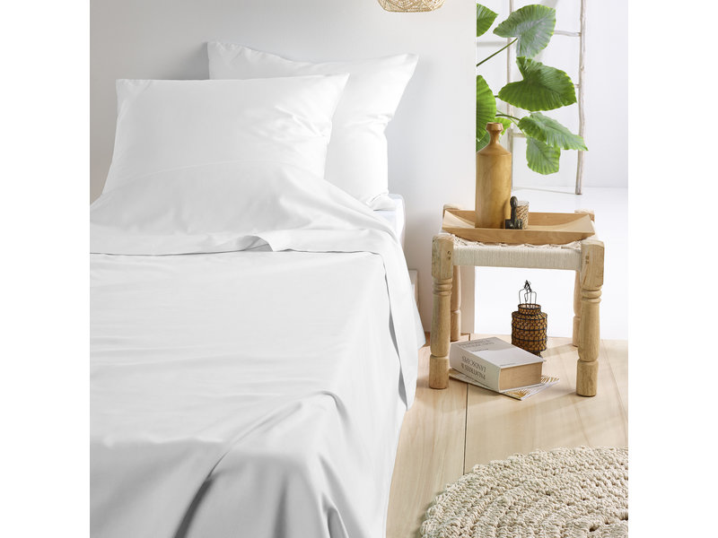 De Witte Lietaer Bed sheet set Olivia - Double - 280 x 280 cm - White - Satin cotton
