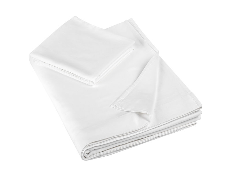 De Witte Lietaer Bed sheet set Olivia - Single - 180 x 280 cm - White - Satin cotton