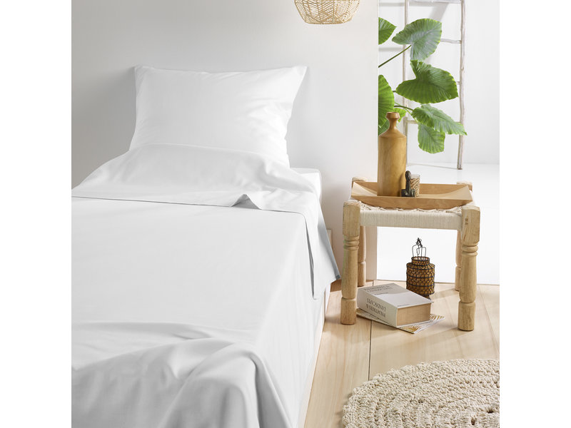 De Witte Lietaer Bed sheet set Olivia - Single - 180 x 280 cm - White - Satin cotton