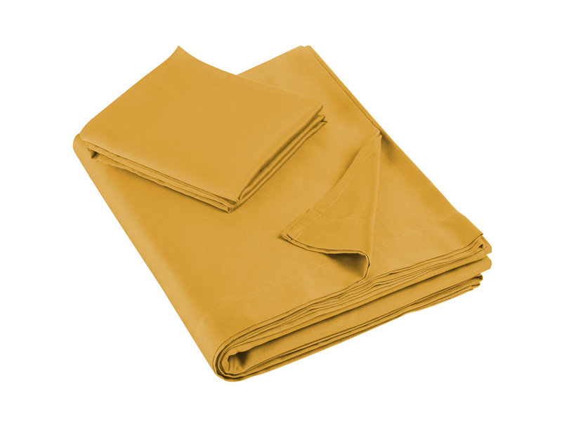 De Witte Lietaer Bed sheet set Olivia - Single - 180 x 280 cm - Yellow - Satin cotton