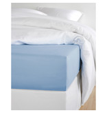De Witte Lietaer Fitted sheet Cotton Satin Olivia - 160 x 200 cm - Blue