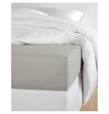 De Witte Lietaer Spannbetttuch Baumwollsatin Olivia - 160 x 200 cm - Taupe