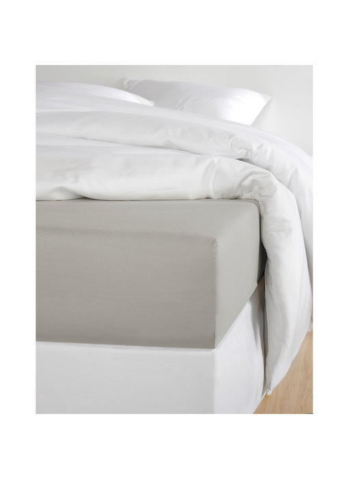 De Witte Lietaer Fitted sheet Cotton Satin Olivia Dove - 90 x 200 cm