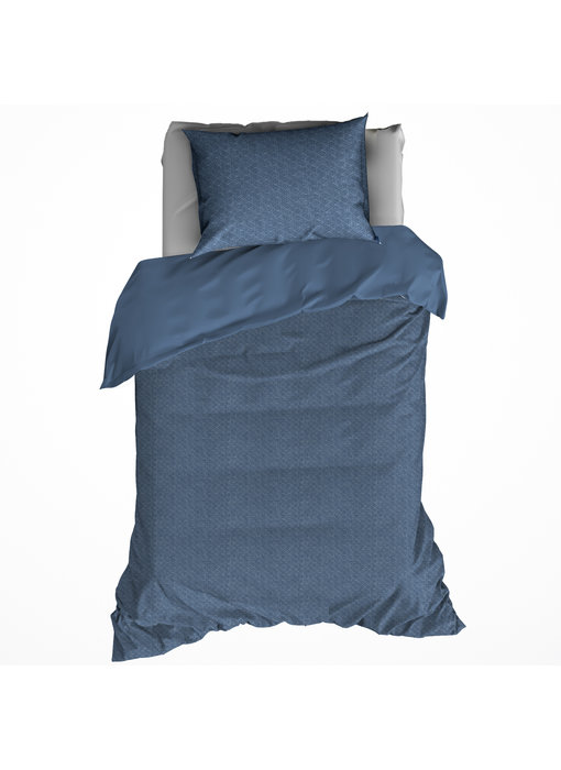 De Witte Lietaer Housse de couette Coton Flanelle Turbot Stellar Blue 140 x 200/220 cm