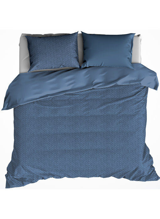 De Witte Lietaer Dekbedovertrek Katoen Flanel Tarbot Stellar Blue 240 x 220 cm