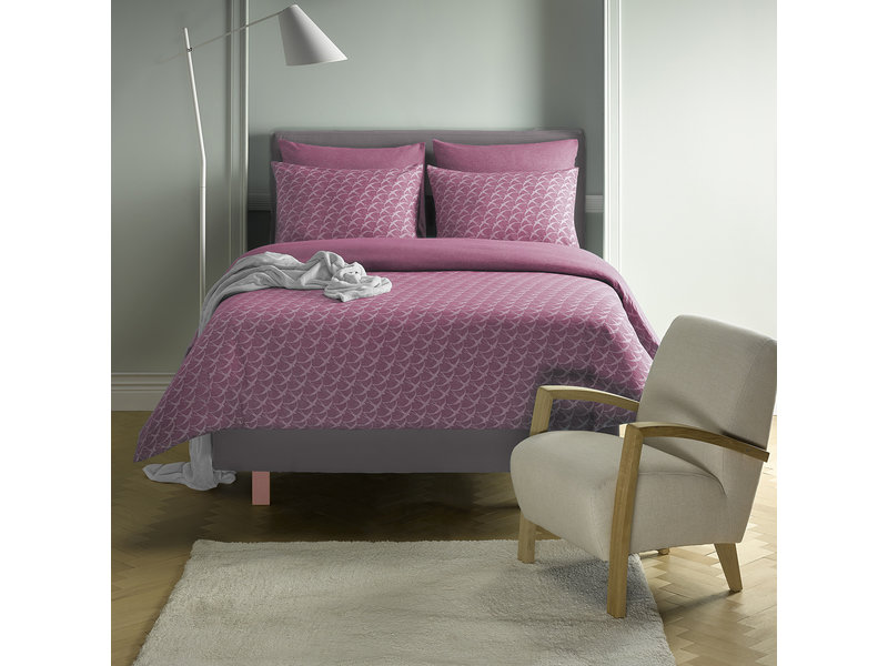 De Witte Lietaer Dekbedovertrek Birds Lilac - Hotelmaat -  260 x 240 cm - Flanel