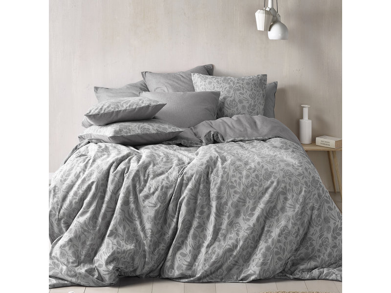 De Witte Lietaer Bettbezug Lea Grey - Lits Jumeaux - 240 x 220 cm - Flanell