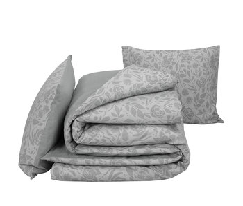 De Witte Lietaer Housse de couette Flanelle Coton Lea Grey 240 x 220 cm