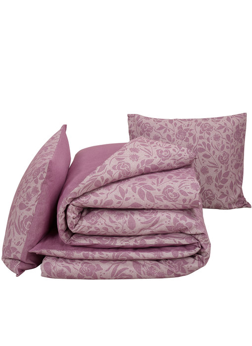 De Witte Lietaer Housse de couette Flanelle Coton Lea Lilas 260 x 240 cm