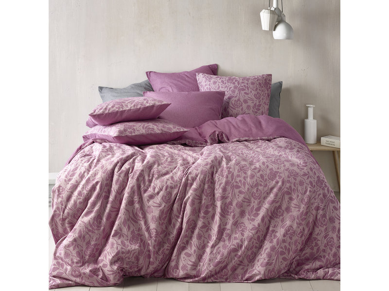 De Witte Lietaer Dekbedovertrek Lea Lilac - Hotelmaat - 260 x 240 cm - Flanel