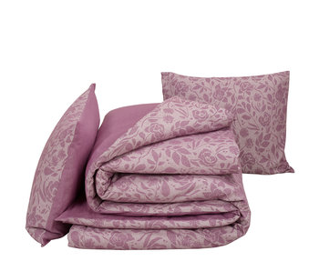 De Witte Lietaer Housse de couette Flanelle Coton Lea Lilas 240 x 220 cm