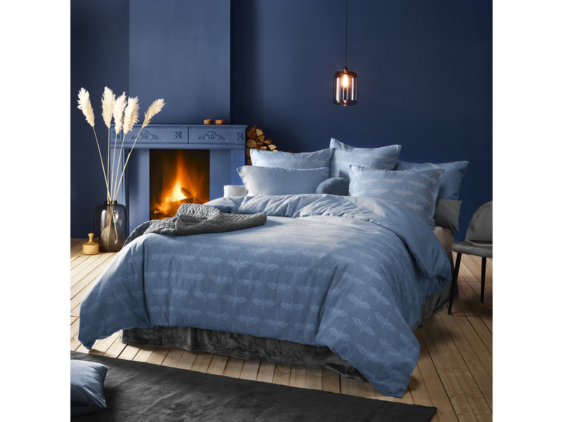 De Witte Lietaer Duvet cover Crane Stellar Blue - Hotel size - 260 x 240 cm - Flannel