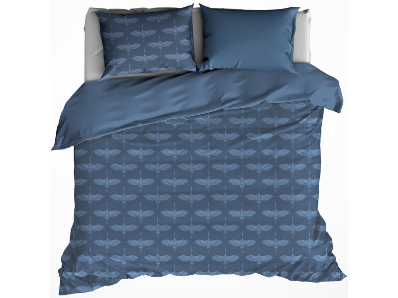 De Witte Lietaer Bettbezug Crane Stellar Blue - Lits Jumeaux - 240 x 220 cm - Flanell