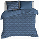 Dekbedovertrek Katoen Flanel Crane Blue 240 x 220 cm