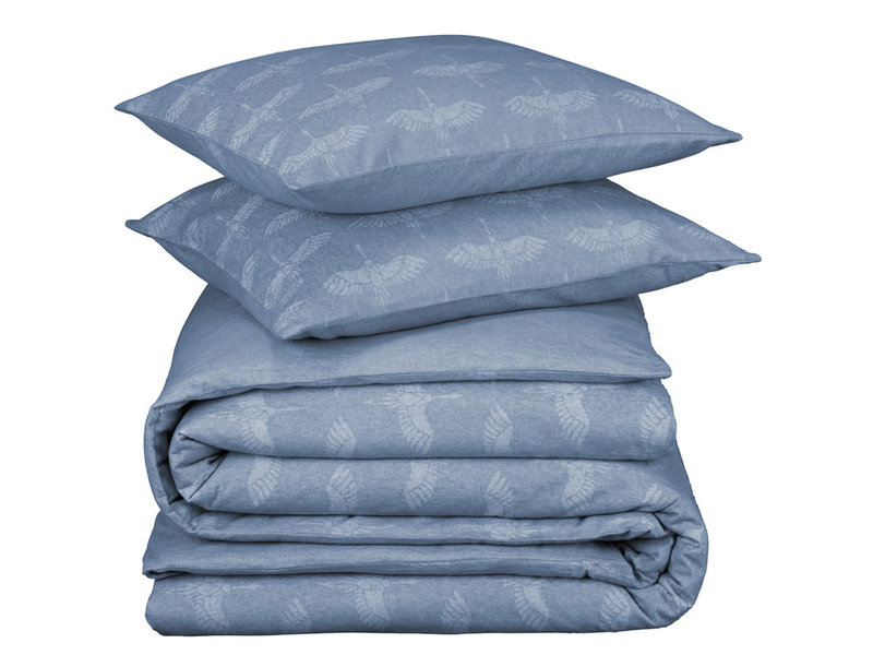 De Witte Lietaer Bettbezug Crane Stellar Blue - Lits Jumeaux - 240 x 220 cm - Flanell