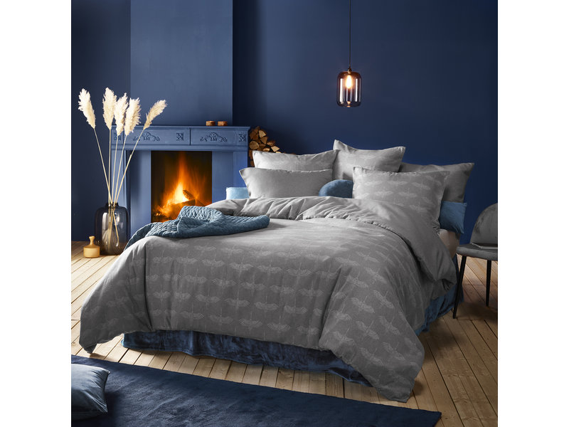 De Witte Lietaer Duvet cover Cotton Flannel Crane - Hotel size - 260 x 240 cm - Gray