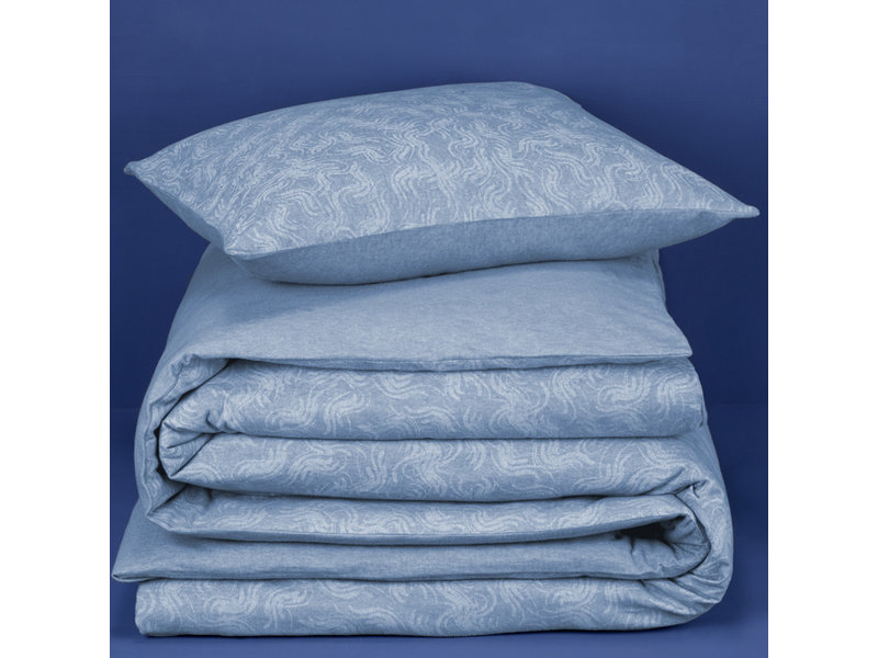 De Witte Lietaer Bettbezug Baumwolle Flanell Alvaro - Single - 140 x 200/220 cm - Blau