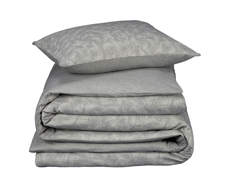 De Witte Lietaer Duvet cover Cotton Flannel Alvaro - Single - 140 x 200/220 cm - Gray