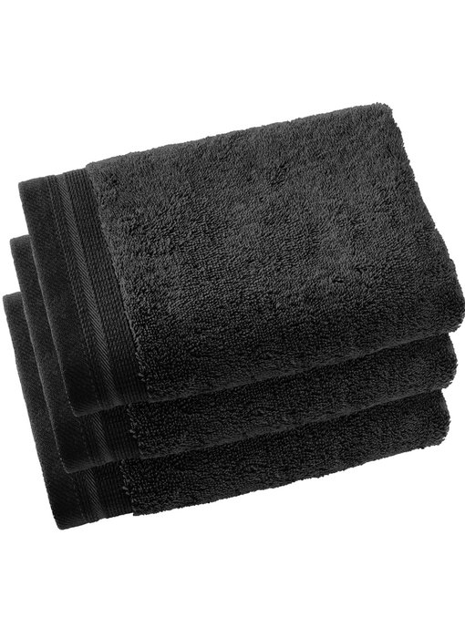 De Witte Lietaer Guest towels Contessa Black 40 x 60 cm - 3 pcs.