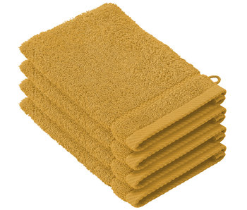 De Witte Lietaer Gants de toilette Stéphanie Golden Yellow 15 x 21 cm - 4 pcs.