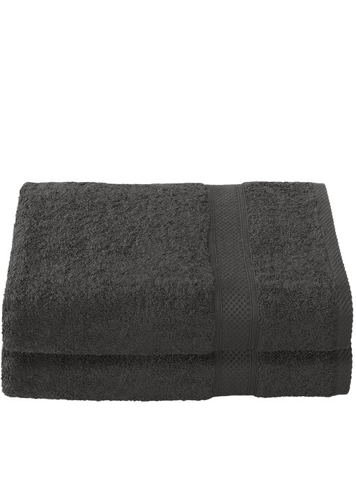 De Witte Lietaer Serviette de douche Stéphanie Ebony 70 x 140 cm - 2 pcs.