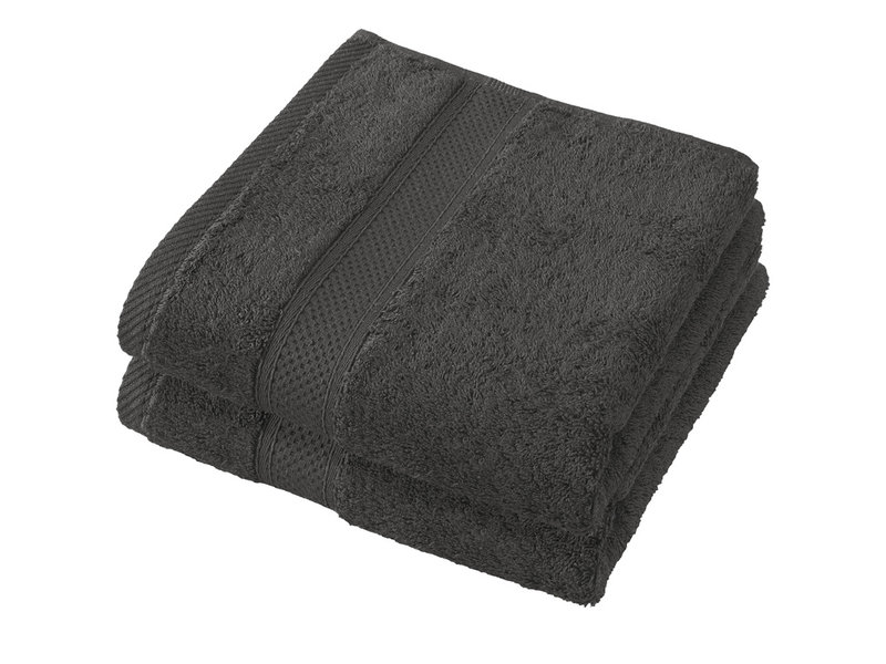 De Witte Lietaer Towels Stéphanie Ebony 50 x 100 cm - 2 pieces - Cotton