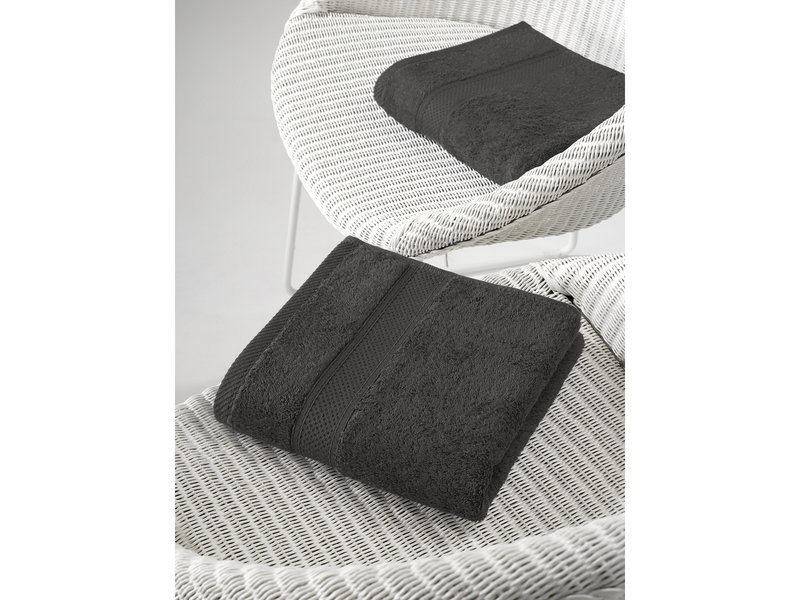 De Witte Lietaer Towels Stéphanie Ebony 50 x 100 cm - 2 pieces - Cotton