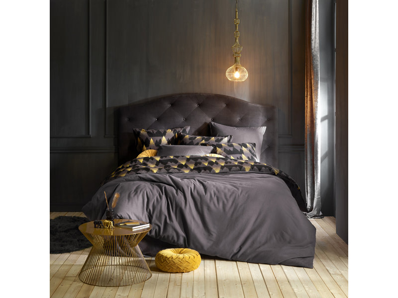De Witte Lietaer Duvet cover Cotton Flannel Eve - Hotel size - 260 x 240 cm - Black
