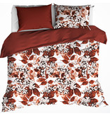 De Witte Lietaer Housse de couette Coton Flanelle Mimulus - Double - 200 x 200/220 cm - Rouge