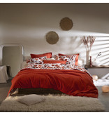 De Witte Lietaer Bettbezug Baumwolle Flanell Mimulus - Doppel - 200 x 200/220 cm - Rot
