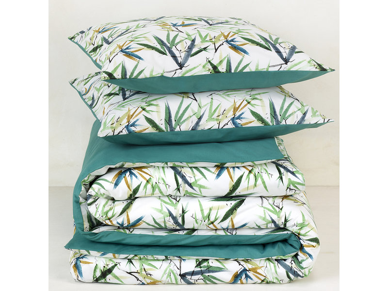 De Witte Lietaer Duvet cover Cotton Salix - Lits Jumeaux - 240 x 220 cm - Green