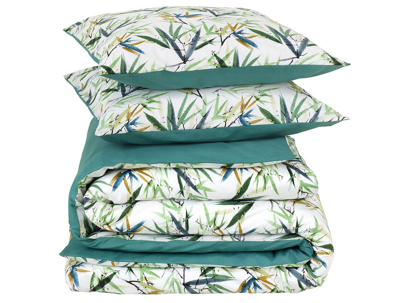 De Witte Lietaer Duvet cover Cotton Salix - Lits Jumeaux - 240 x 220 cm - Green