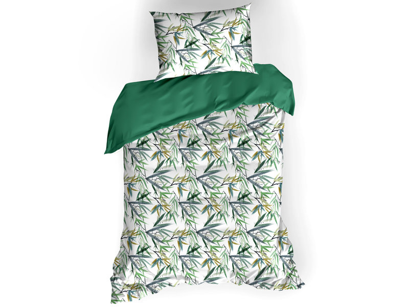 De Witte Lietaer Duvet cover Cotton Salix - Single - 140 x 200/220 cm - Green