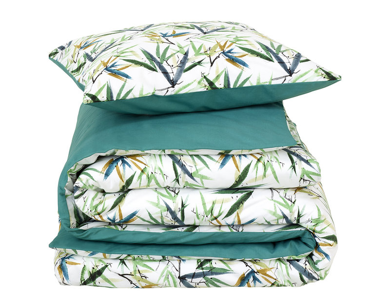 De Witte Lietaer Duvet cover Cotton Salix - Single - 140 x 200/220 cm - Green