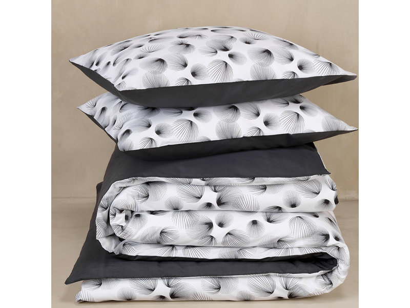 De Witte Lietaer Duvet cover Cotton Aileen - Double - 200 x 200/220 cm - Black