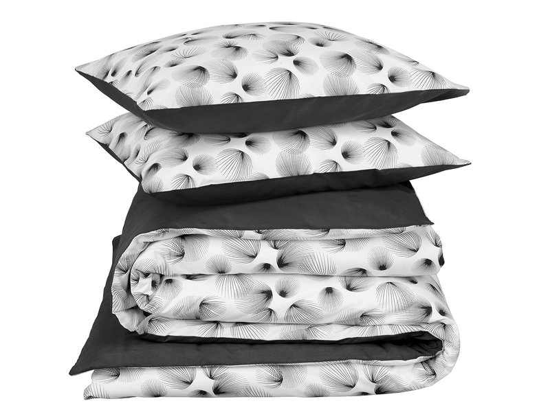 De Witte Lietaer Duvet cover Cotton Aileen - Double - 200 x 200/220 cm - Black