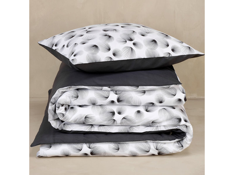 De Witte Lietaer Housse de couette Cotton Aileen - Simple - 140 x 200/220 cm - Noir